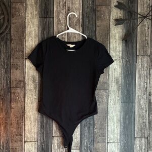 Black Short Sleeve Bodysuit